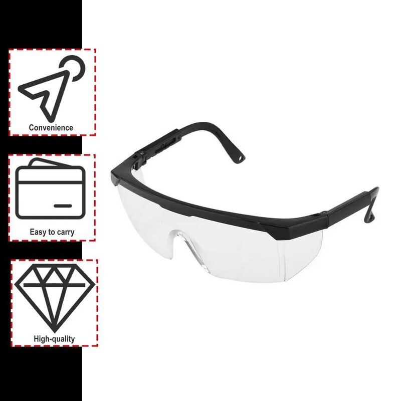 Lunettes de protection des yeux pour la sécurité au travail, lunettes anti-poussière de laboratoire, peinture dentaire et industrielle, anti-éclaboussures, lunettes anti-vent