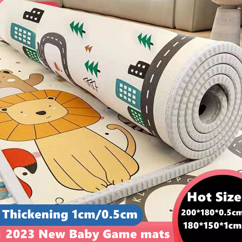 Dwustronny wzór mata do zabawy dziecka zagęszcza 1/0.5cm dywany edukacyjne w przedszkolnej podkładce do wspinaczki Kids dywaniki zabawki do gry