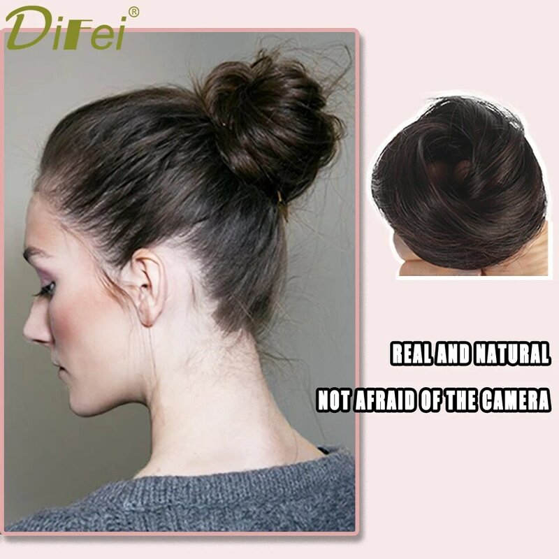 DIFEI peruka syntetyczna proste włosy koło kucyk kobieca głowa kulowa leniwy kontrкт zwiększający objętość włosów niezbędny artefakt