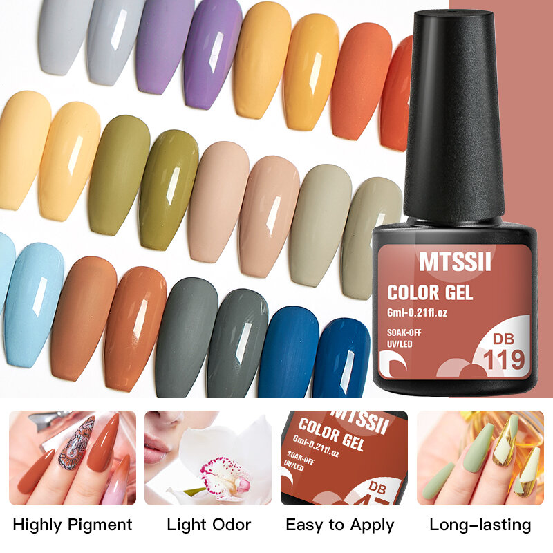 6 TEILE/SATZ Farbe Nagel Gel Polish Set Kits Basis Top Mantel Varnish Soak Off UV Gel LED Semi Permanent Alle für Maniküre Nail art