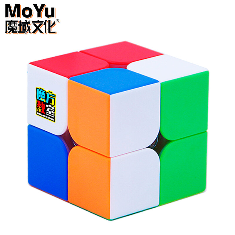 MOYU Meilong kubus ajaib 2x2 3x3, mainan Puzzle Fidget anak asli Hungaria Cubo Magico 2 × 2 3 × 3 kecepatan