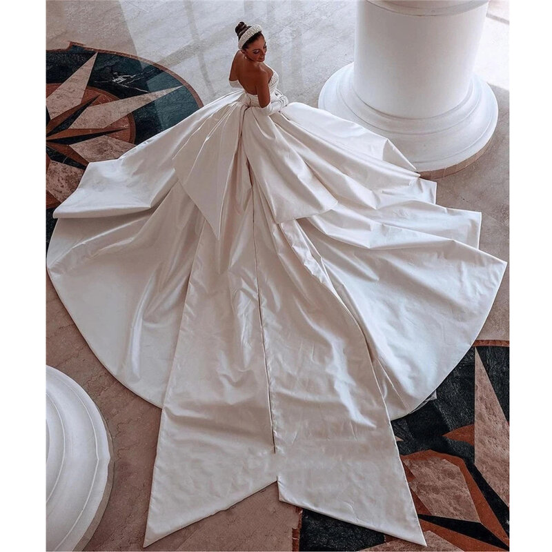 Женское атласное свадебное платье It's yiiya, белое Элегантное платье без перчаток в стиле бохо на лето 2019