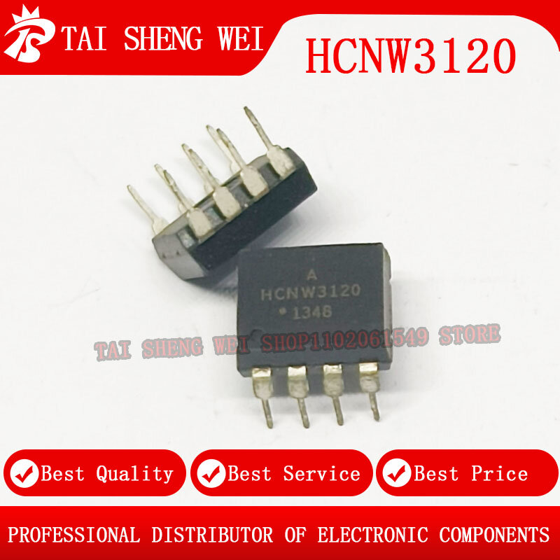 10PCS HCNW3120 DIP-8 DIP8 HCNW3120-500E HCNW-3120 SMD-8 SOP-8 3120  optocoupler  IC