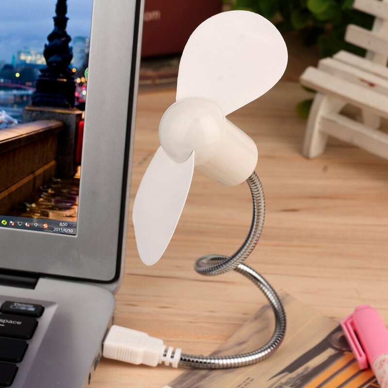 Ventilador USB creativo, Mini ventilador portátil Flexible y USB para banco de energía, Notebook y ordenador, Gadget de verano