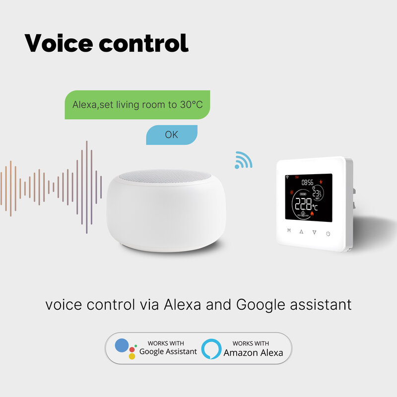 MOES Tuya WiFi termostato Smart Temperature Controller acqua riscaldamento a pavimento elettrico caldaia a Gas App funziona con Alexa Google Home