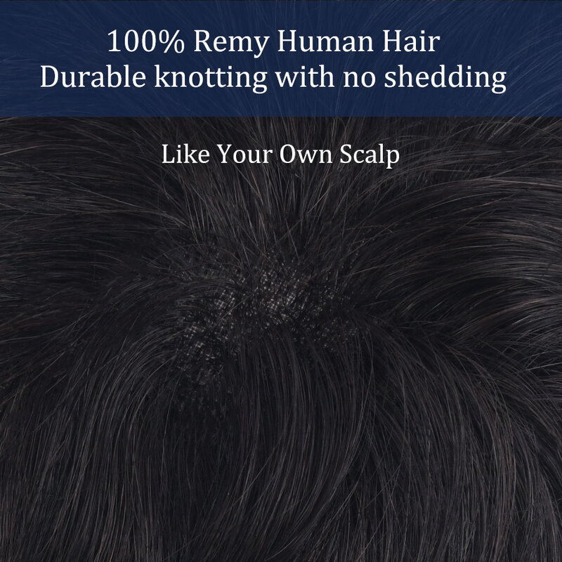 Neitsi-tupé de encaje suizo y Base de PU para hombres, prótesis de cabello masculino duradero, unidad de sistema de reemplazo de cabello humano Natural, Q6