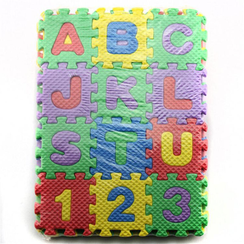 36 Pieces Child Cartoon Letters Numbers Foam Play Puzzle Mat Floor Carpet Rug for Baby Kids Home Decoration Education Toys