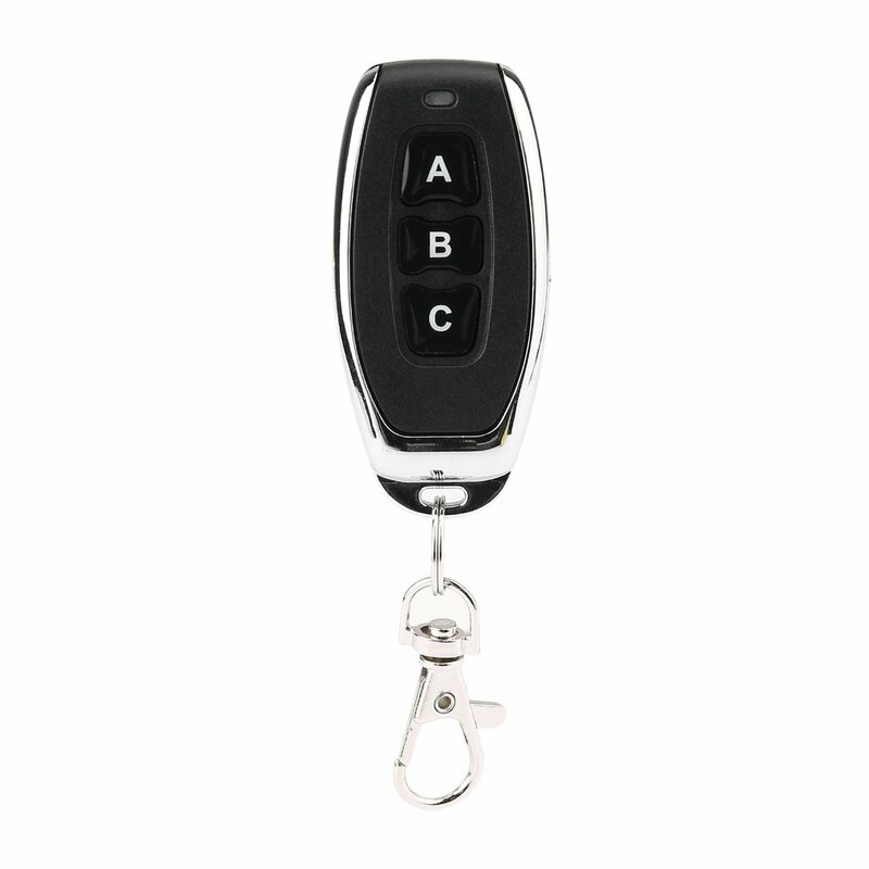 433MHz Drahtlose Metall 3 Schlüssel Garage Tür Duplizierer Learning-Code Key Fob Control DC 6V Universal Kopie Auto auto Alarm System