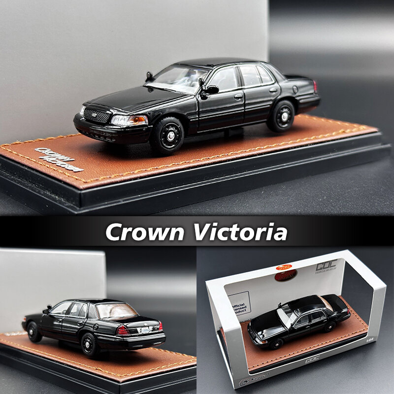 GOC In Stock 1:64 Black Crown Victoria Police Patrol Car Diecast Diorama Model Collection Toys