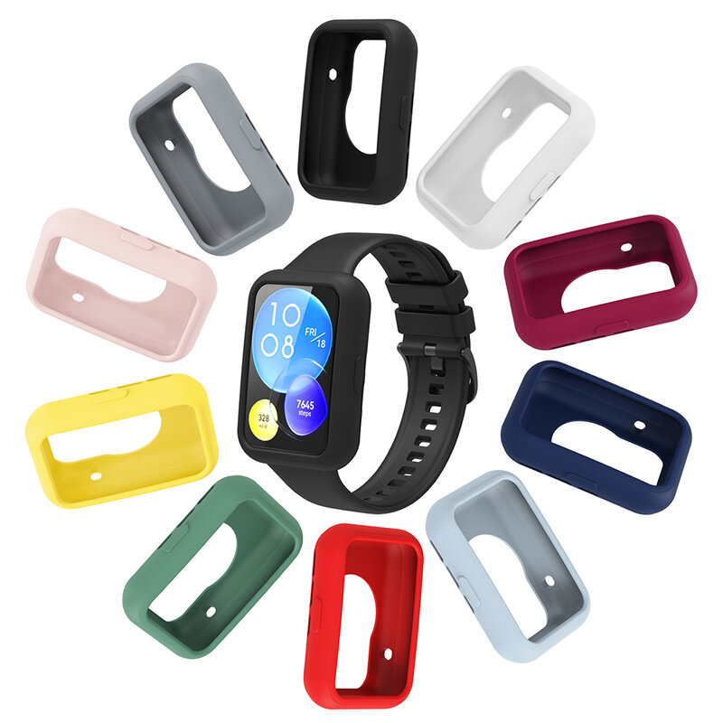 Silicone Case + Strap For Huawei Watch Fit 2 Fit2 Protective Shell Frame Bumper Cover