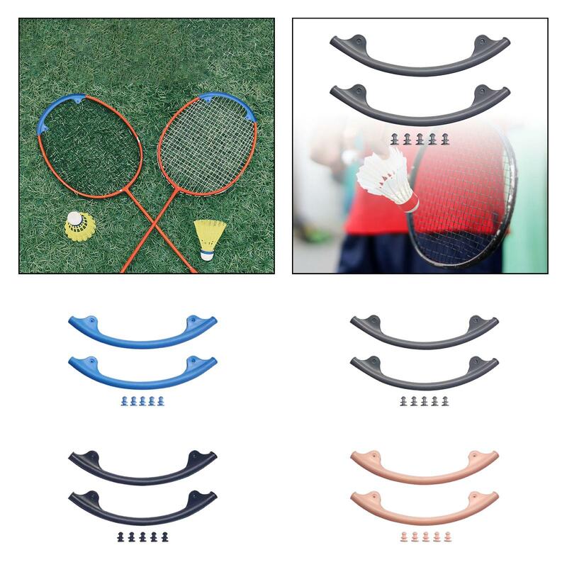 Silicone Badminton Racket Head Sleeve, Desempenho estável, portátil, resistente ao desgaste, facilmente instalar acessórios, estojo protetor, 2x