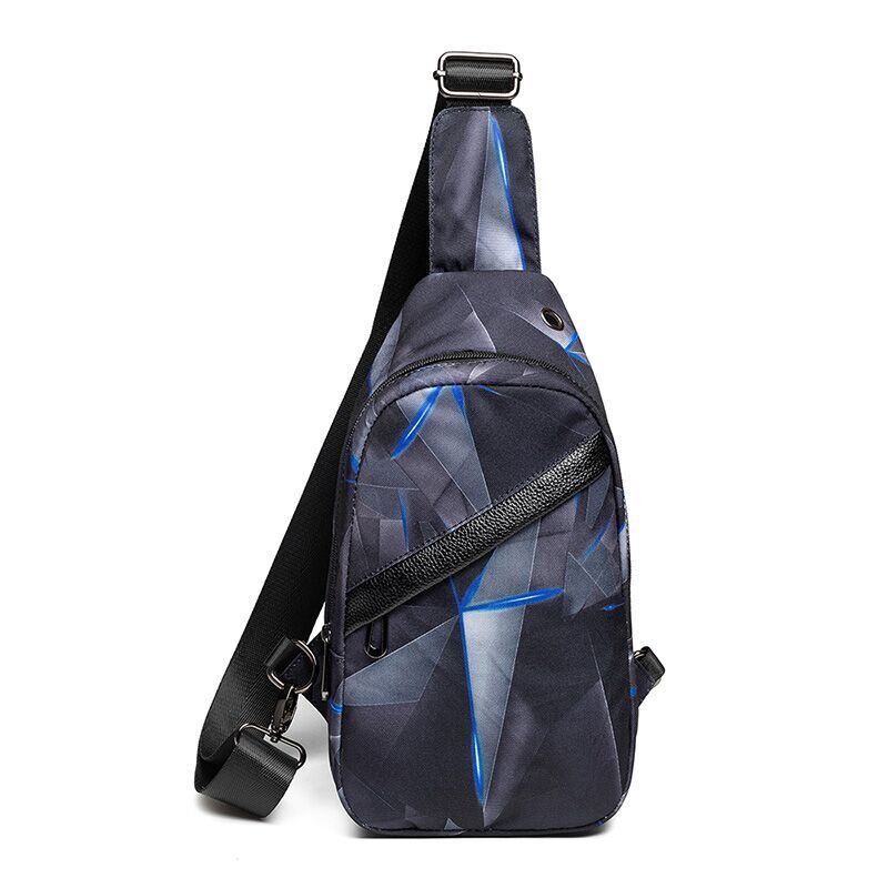 Multifunctionele Messenger Bag Mannen Bag Trendy Waterdichte Oxford Doek Usb Schouder Tas Outdoor Schoudertas