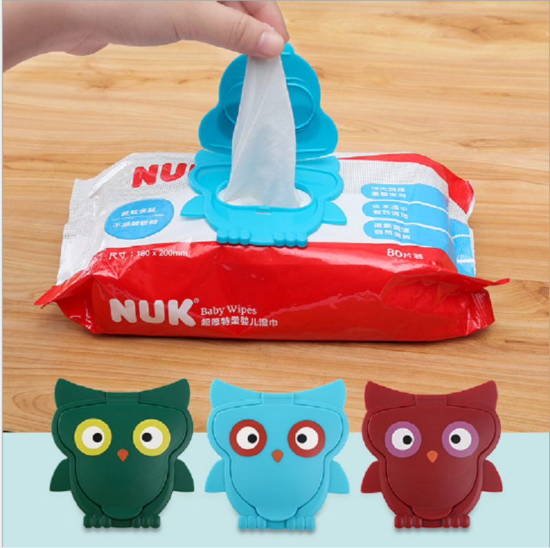only Cover! Owl bow Baby Wet Wipes Lid Portable Child wipe Tissues Reusable Paper Cover Useful Accessories Blister packaging