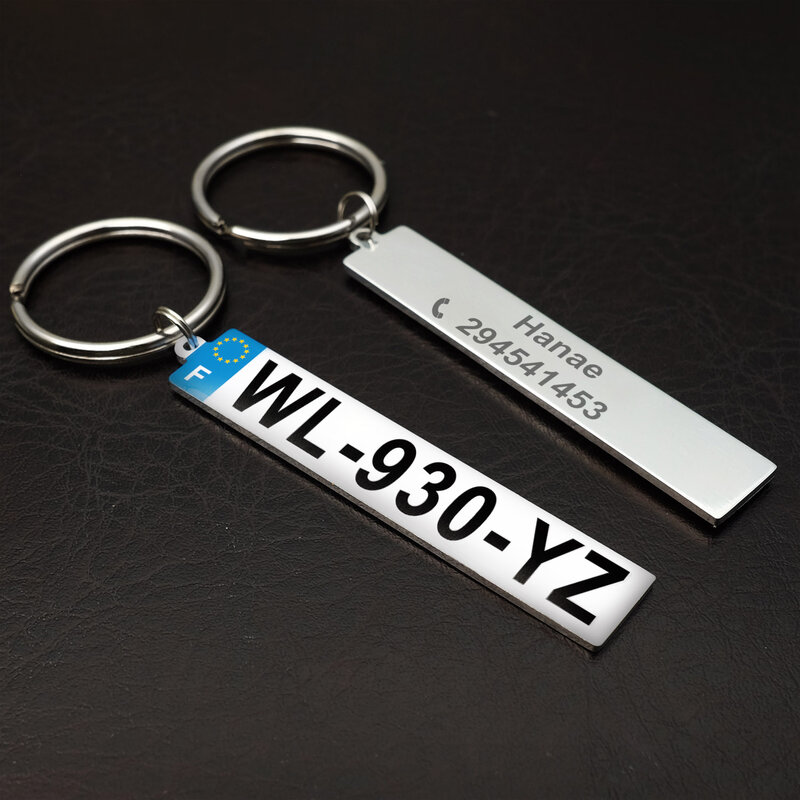 Брелок для ключей на заказ, автомобильная табличка с номером, персонализированный подарок для водителя