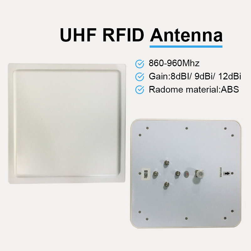 Long range 860-960mhz verstärkung UHF RFID leser antenne 12dBi rund outdoor für access control parkplatz fahrzeug management