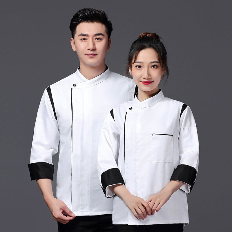 Tuta da cuoco manica lunga autunno e inverno abbigliamento Hotel Catering ristorante occidentale cinese cucina posteriore Chef Chef uniforme Lon