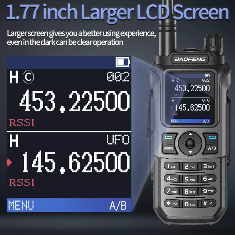 Baofeng UV-21โปร walkie talkie Tri-band ไร้สายความถี่ในการคัดลอกระยะยาว999CH พลังงานสูง Type-C UV-5R สองทางวิทยุและสายเคเบิล