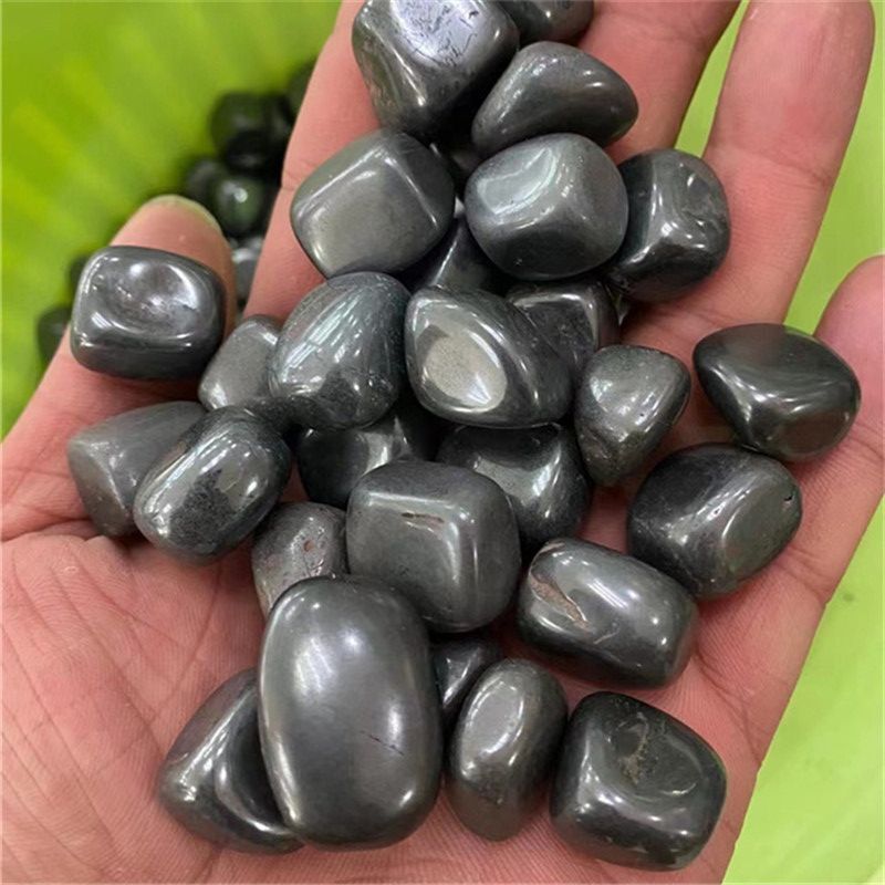 20-30mm High Quality Healing Stones Natural Gray Hematite Tumbled Stones For Home Decoration