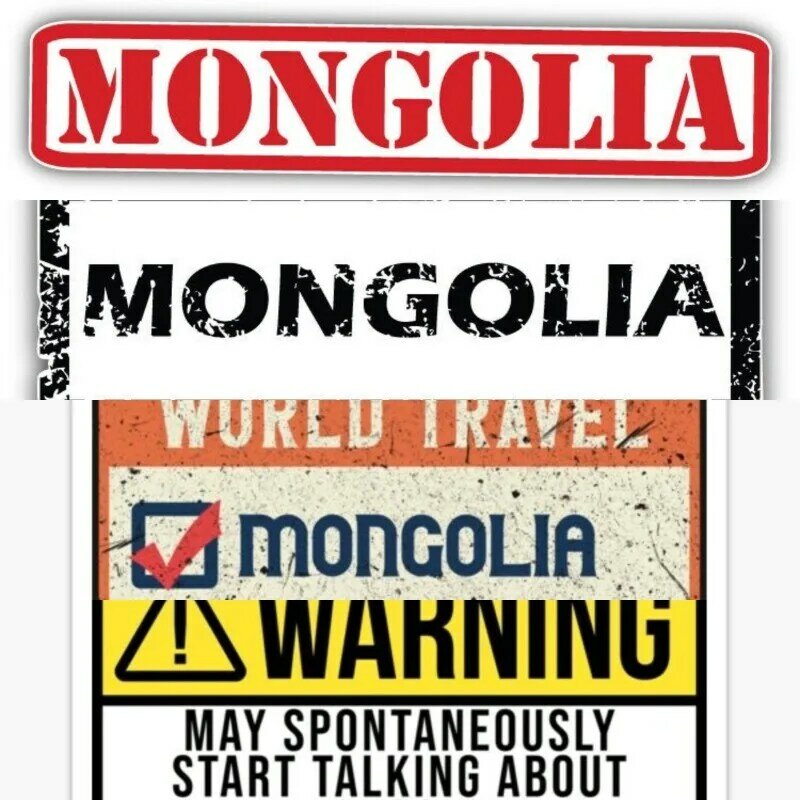 Mongolian Banner Stamp Car Bumper Sticker Decal-Motorcycles Bumper Sticker Scratch Cover Camperize Van Accessories