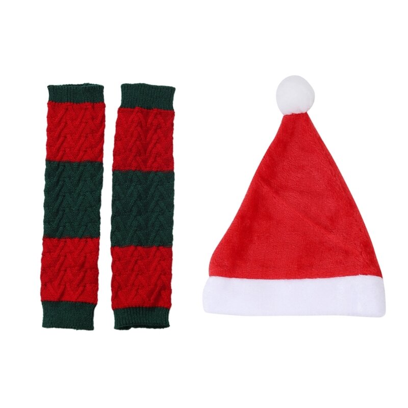 Calcetín cálido hasta rodilla para mujer, calcetines gorro Papá Noel japonés Y2K