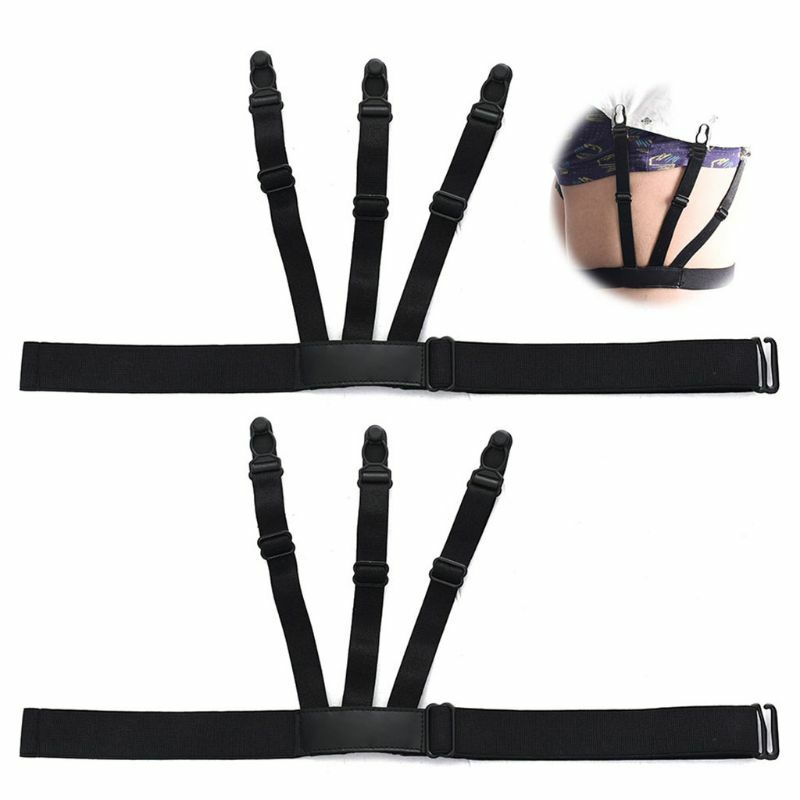 Mens Shirt Stay Tail Plastic Closure Locking Clamps Clips Elastic Straps Belt Holder Garters Suspenders Braces Leg Drop Shipping