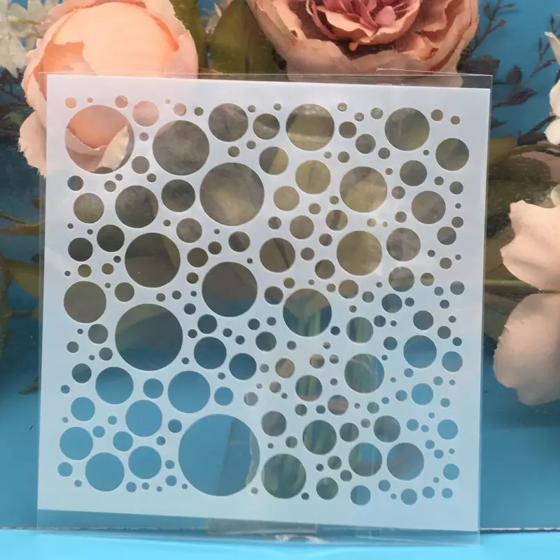 13cm bolha dot círculo diy artesanato estênceis em camadas pintura scrapbooking carimbar em relevo álbum modelo de cartão de papel F5170-5