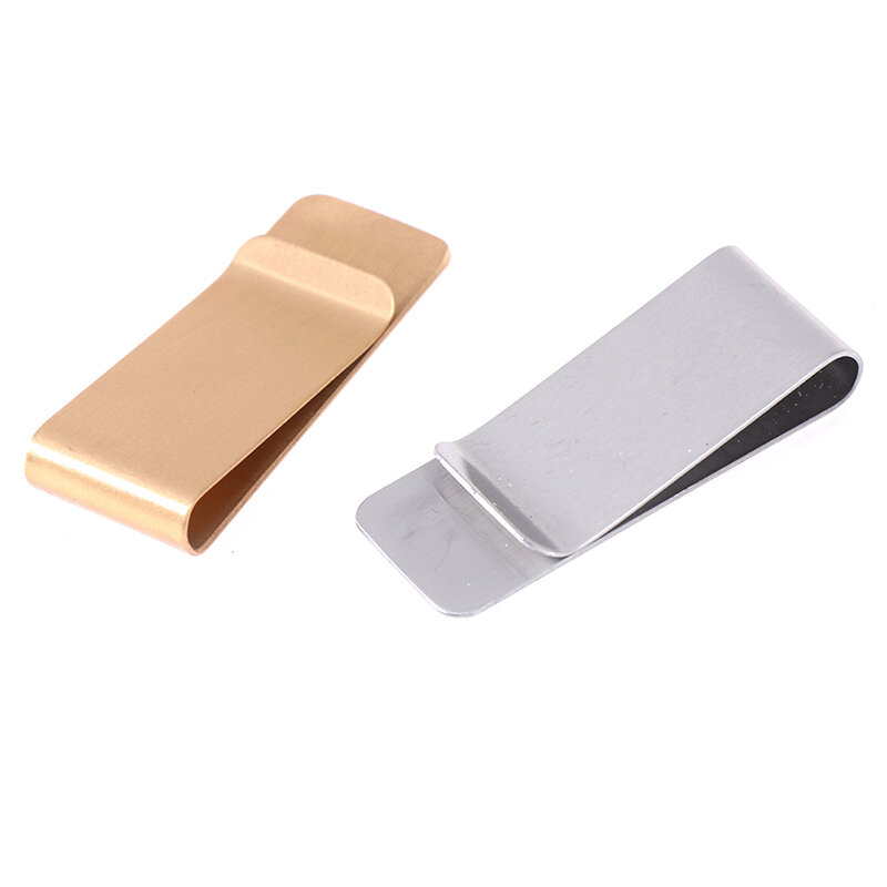 1Pcs Fashion Simple Silver Dollar Cash Clamp Holder Stainless steel/Copper Money Clip Wallet for Men Women