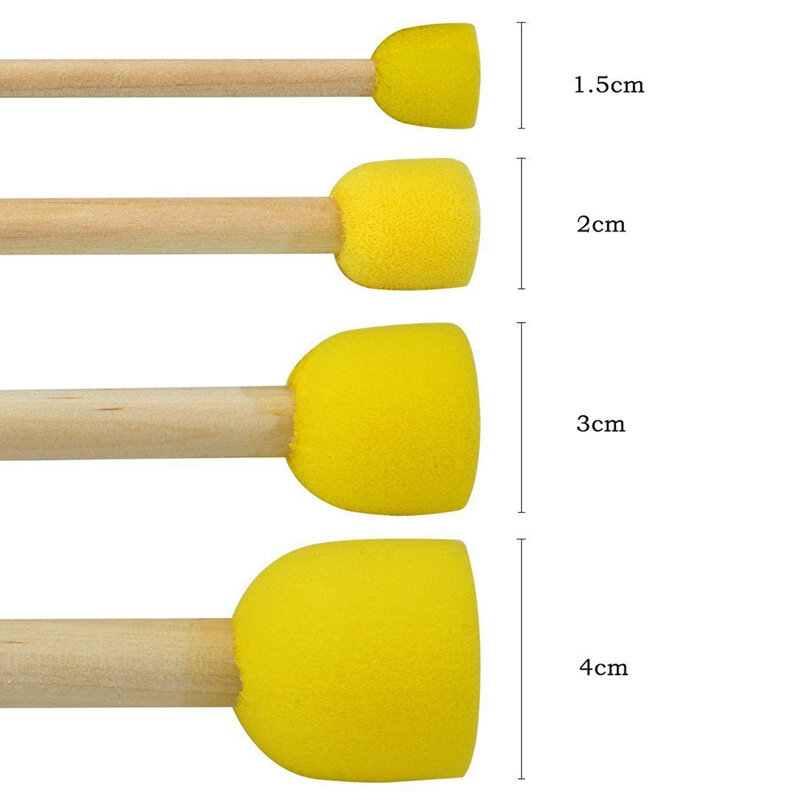 20 PCS Round Sponges Brush Set Kids Painting Tools - Sponge Painting Set DIY Painting Tools In 4 Sizes For Kids