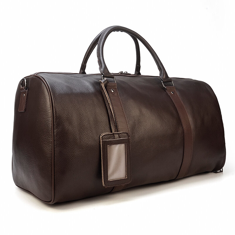 Дорожные Сумки из натуральной воловьей кожи для мужчин, водонепроницаемые маленькие чемоданчики для самолета, деловая мужская сумка для выходных, 55 см
