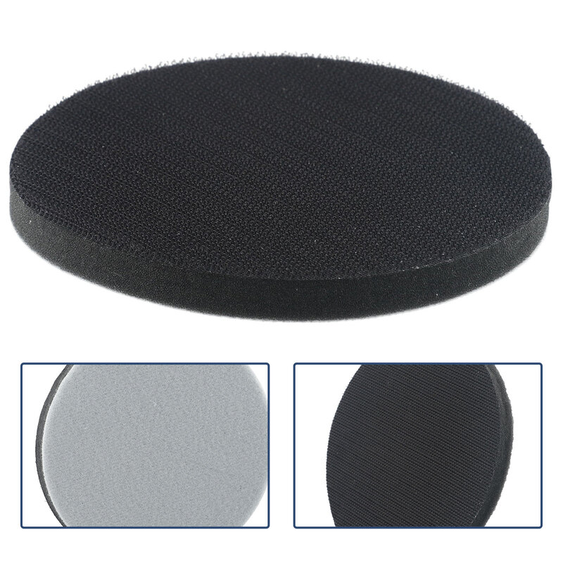 Almohadilla de esponja suave de 5 pulgadas (125mm), almohadillas de lijado, disco de lijado de interfaz de espuma suave de gancho y bucle para pulido abrasivo