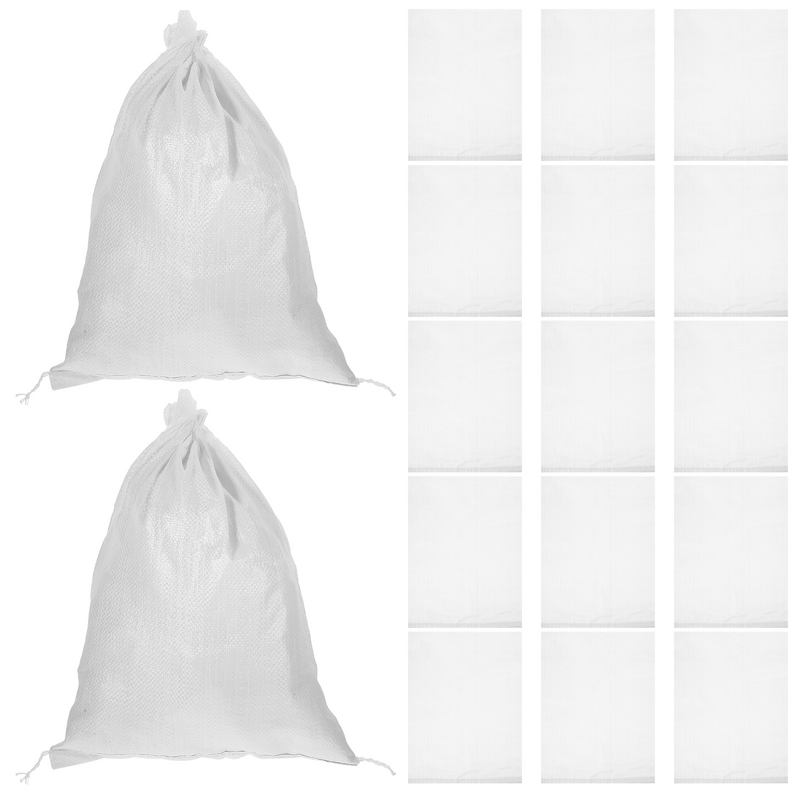 24 buah tas tenun kantong penyimpanan tas paket kurir dapat digunakan kembali paket pengiriman kecil untuk Polipropilena pasir