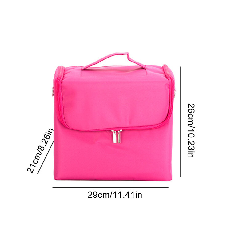 Small Stature Large Capacity Multi Layer Storage Cosmetic Bag Equipped With Shoulder Straps For Convenient