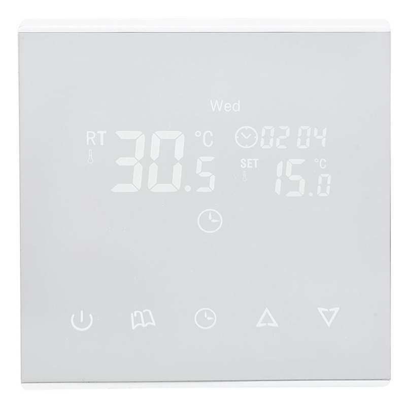1 pces controlador de temperatura painel ac220v água/piso aquecimento termostato montado na parede fogão interruptor temperatura controle digital
