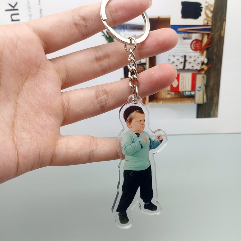 Hasbulla Magomedov Acrylic Keychain Cute Mini Khabib Hasby Net Celebrity Hip Hop Character Keychain Car Hanging Decoration