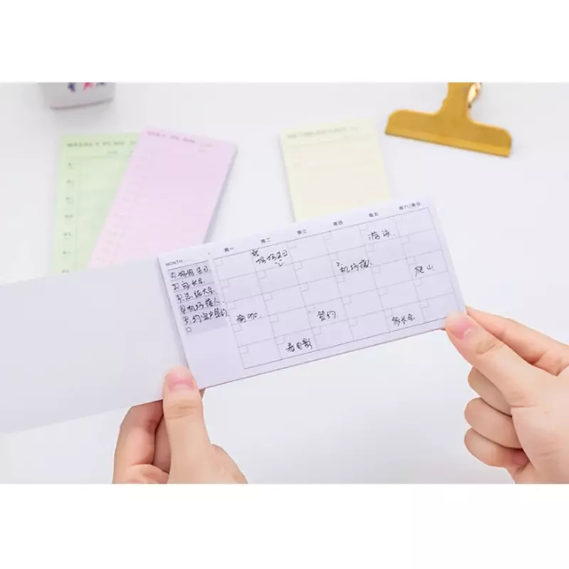 Bloc-notes Portable Simple et petit, étiquette décorative pour messages et rappels, 4 choix, 30 pièces/paquet