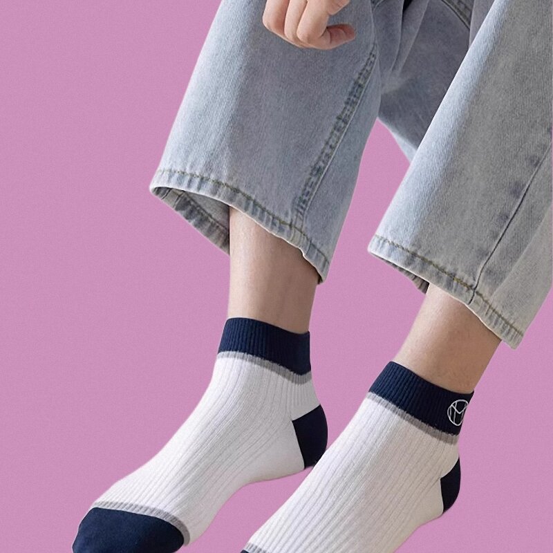 5/10 Pairs High Quality Men's Summer Deodorant Sweat-absorbent Socks Spring And Autumn Sports Socks For Boys Boat Socks