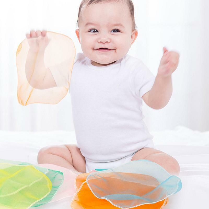 Baby Pull Along Tissue Box farcito sciarpe stropicciate giocattolo sensoriale Montessori giocattoli educativi per neonati neonati 6 12 mesi