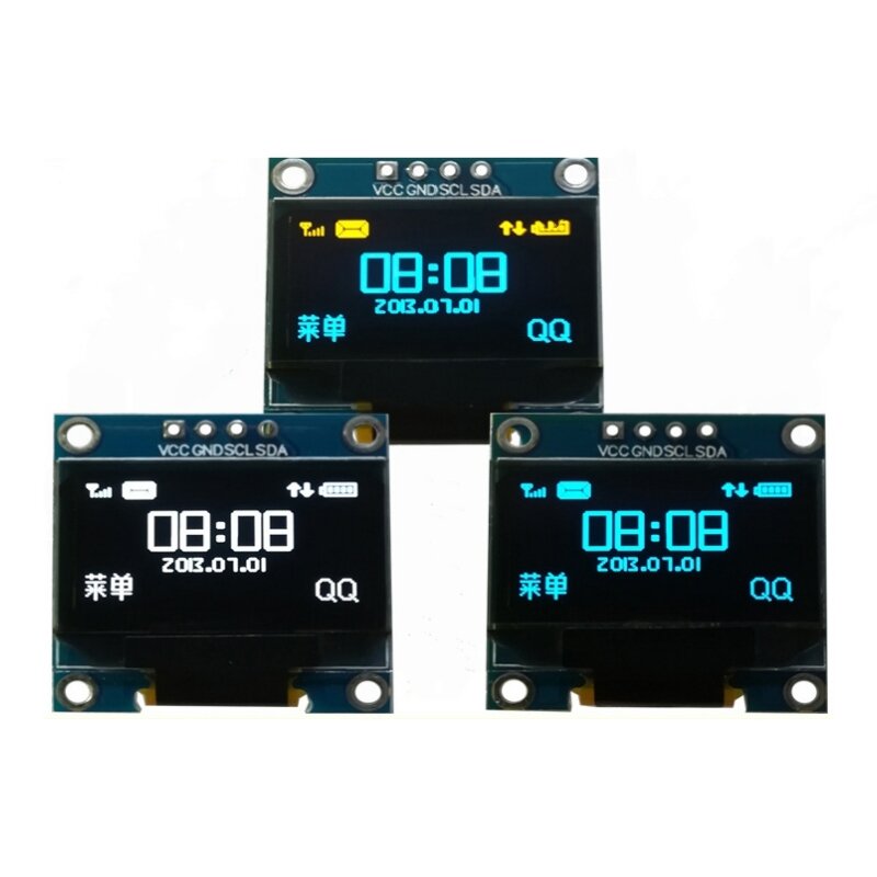 Módulo de exibição OLED para Arduino, Placa de tela LCD, Serial IIC, Branco, 0.96 ", 128x64, I2C, SSD1315, 12864