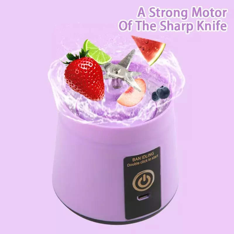 New Portable Fruit Juice Blenders Summer Personal Electric Mini Bottle Home USB 6 Blades Juicer Cup Machine For Kitchen
