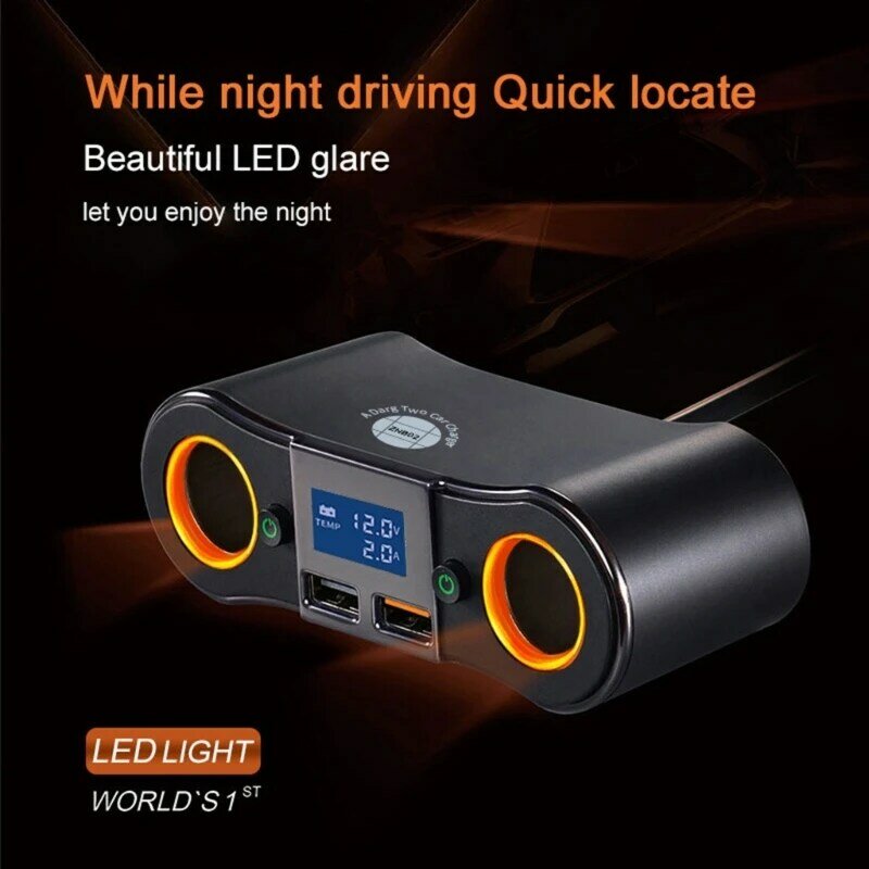 Convenient USB Car Car Power Adapter Vehicle set for Travelers