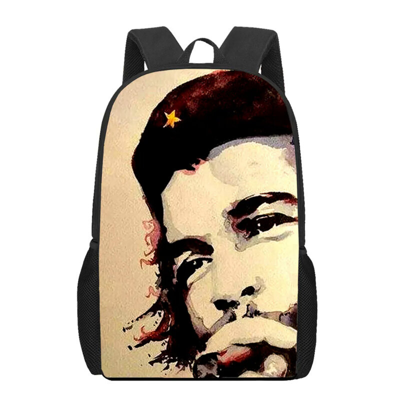 Che Guevara tas sekolah motif 3D, tas punggung Laptop untuk anak laki-laki perempuan, tas buku anak-anak, tas ransel perjalanan