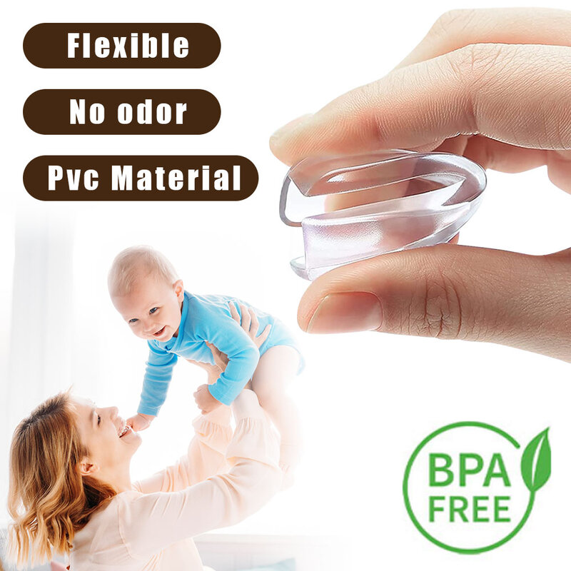 10 Stuks Baby Veiligheidshoek Siliconen Beschermer Tafel Zacht Transparant Kinderen Anti Botsing Hoek Bescherming Beschermers