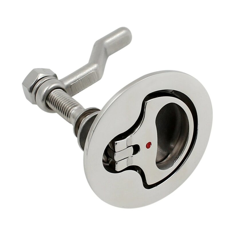 Marine Grade Stainless Steel 316 Boat Cam Hatch Latch Flush Pull Deck Latch Lift Handle Boat Hardware Accessories w/ Back Platet