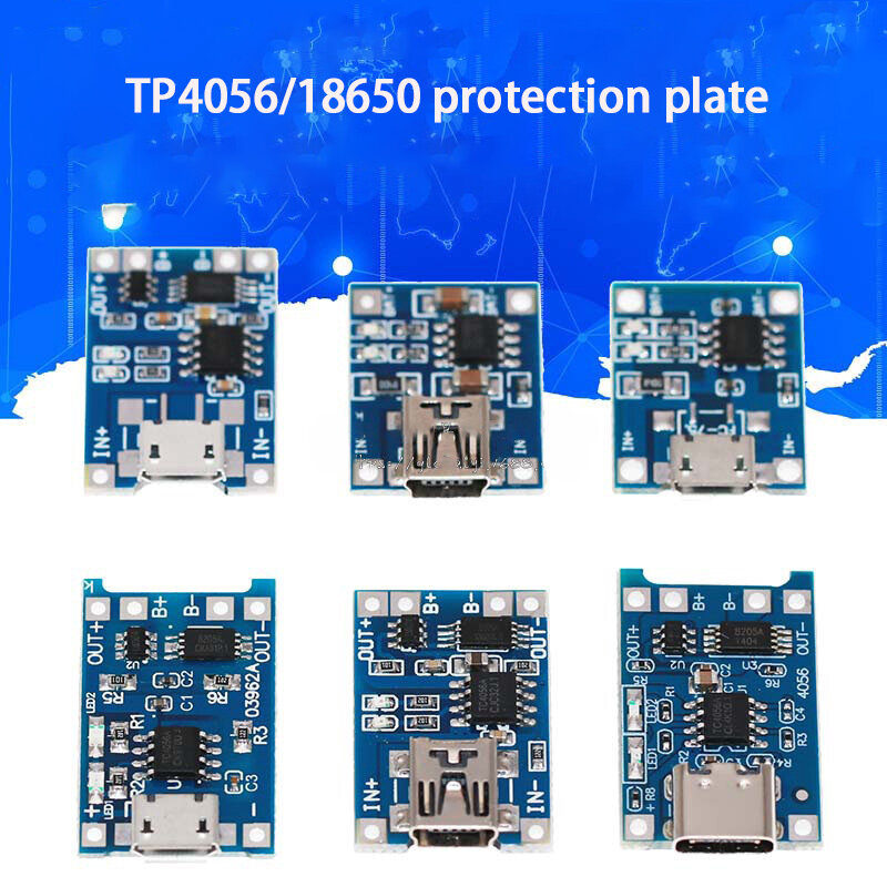 TP4056 | 18650 lithium battery 3.7v 3.6V 4.2V lithium battery charging board 1A over impact and over discharge protection