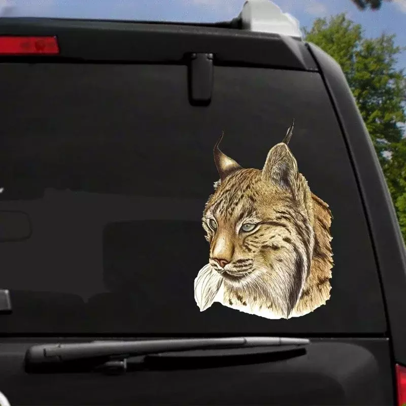 멋진 Lynx 동물 자동차 스티커, PVC 데칼, 오토바이 액세서리 스티커, SUV 오프로드 자동차 범퍼, 노트북 벽