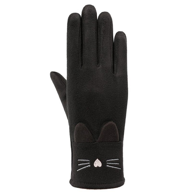 Frauen Wildleder warme Handschuhe Mode Komfort Wärme erhaltung Voll finger handschuhe fahren weich bestickte Bogen handschuhe