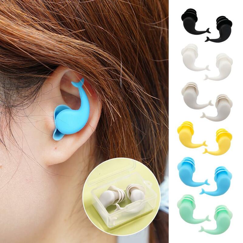 Earplugs Water Sports Swimming Accessories Silicone Plugs Box Ear Dust-Proof Portable With Soft Diving Ear Plug Waterproof F0N3