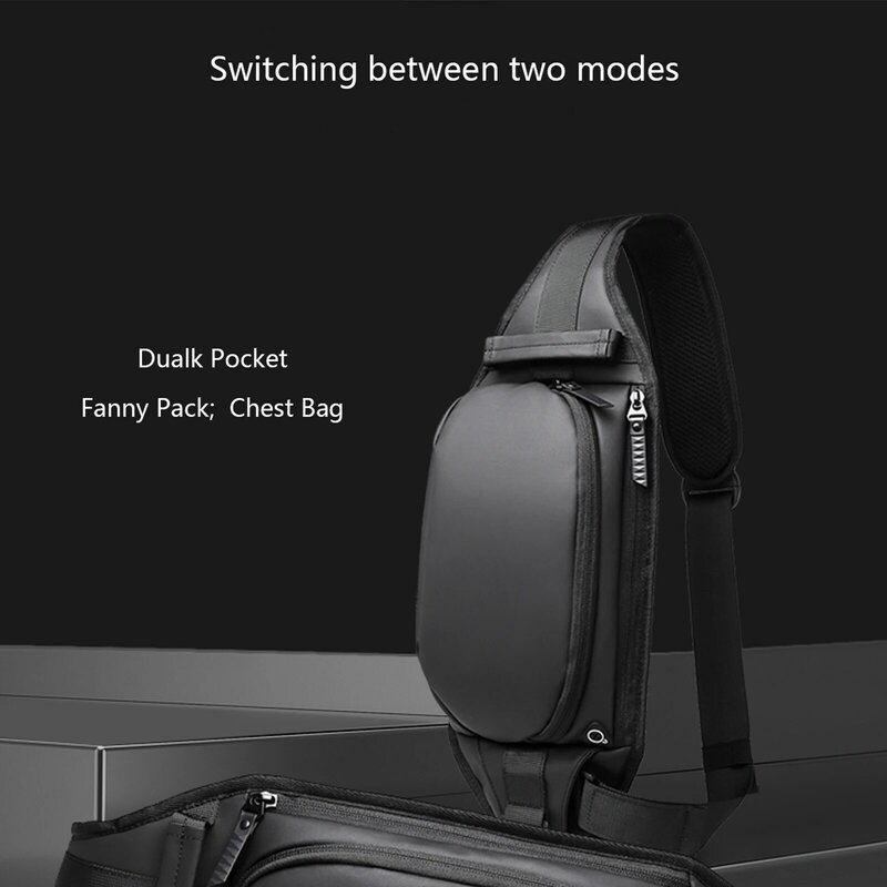 Men Waist Bag for Waterproof Dual-purpose Crossbody Bags Trendy Fanny Plack Chest Bag Wear Scratch Resistant Sling Pack