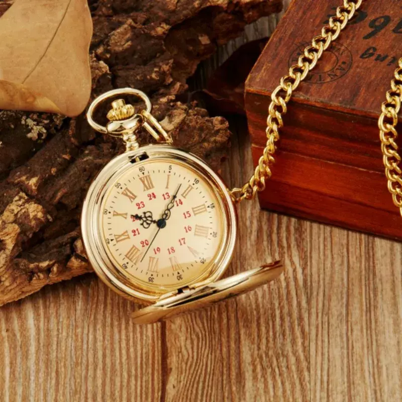 Reloj De Bolsillo De cuarzo para hombre y niño, pulsera con cadena, collar Fob, el mejor regalo