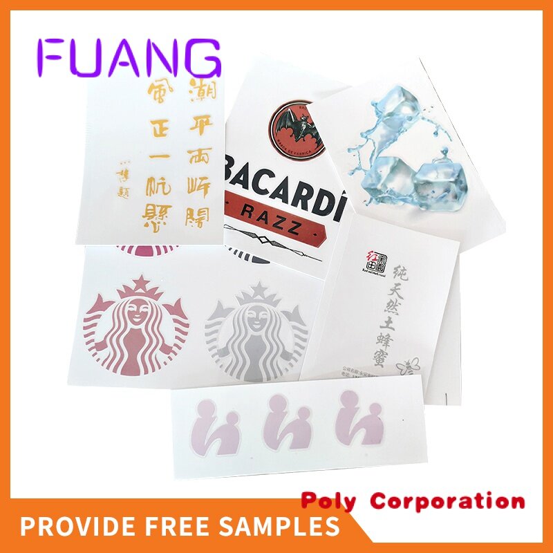 Custom  2023 Factory sales Strong Adhesive Stickers Waterproof UV Made Business Package Label Printing Adhesive Die Cut Logo Pri
